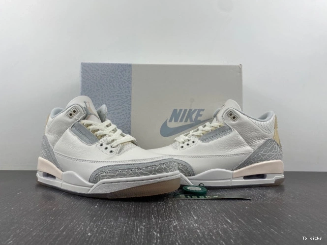 Rep TBK Craft Jordan Air 3 Ivory FJ9479-100 0714
